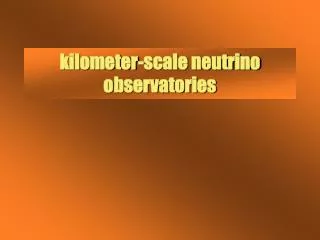 kilometer-scale neutrino observatories