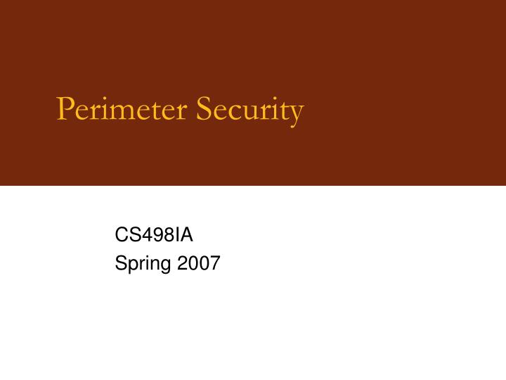 perimeter security