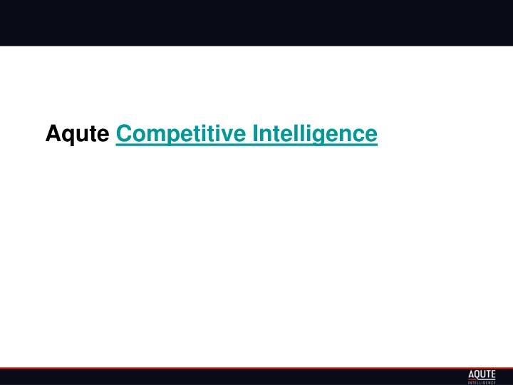 aqute competitive intelligence