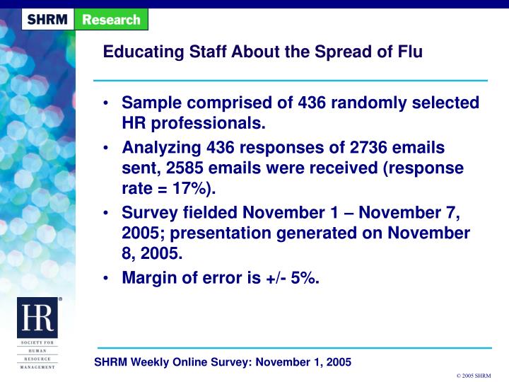 educating staff about the spread of flu