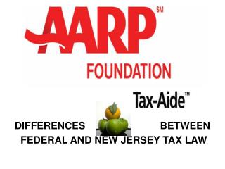 DIFFERENCES BETWEEN FEDERAL AND NEW JERSEY TAX LAW