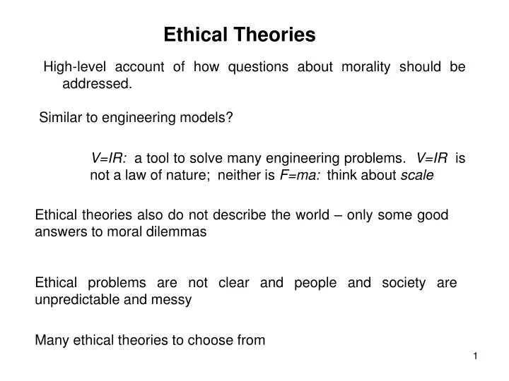 ethical theories