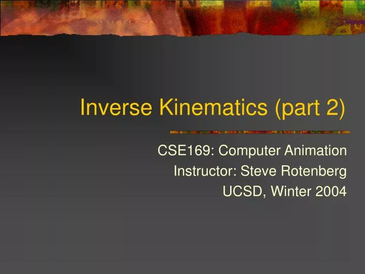 inverse kinematics part 2