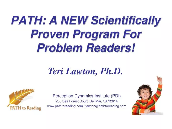 path a new scientifically proven program for problem readers