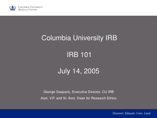 Columbia University IRB IRB 101