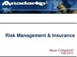 Risk Management & Insurance