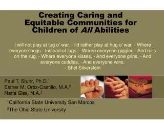 Creating Caring and Equitable Communities for Children of All Abilities