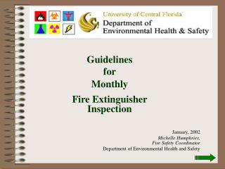 Guidelines for Monthly Fire Extinguisher Inspection