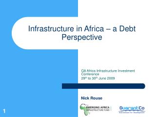 Infrastructure in Africa – a Debt Perspective