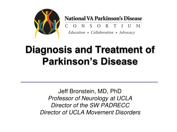 diagnosis and treatment of parkinson s disease