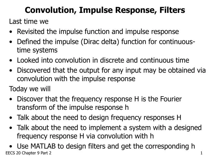 convolution impulse response filters