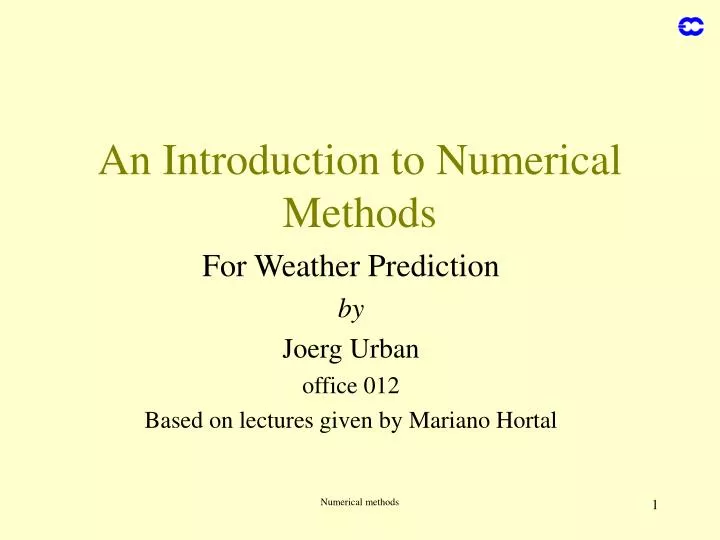 an introduction to numerical methods