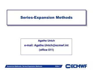 Series-Expansion Methods