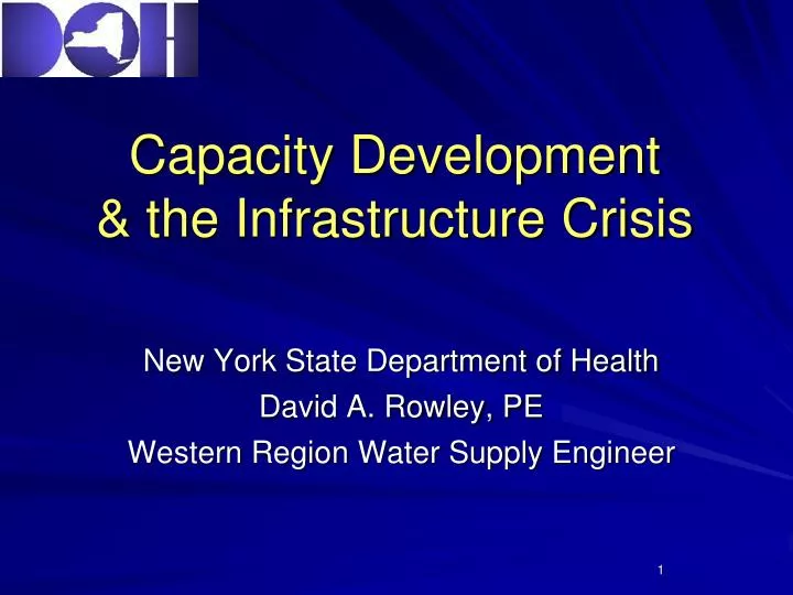 capacity development the infrastructure crisis
