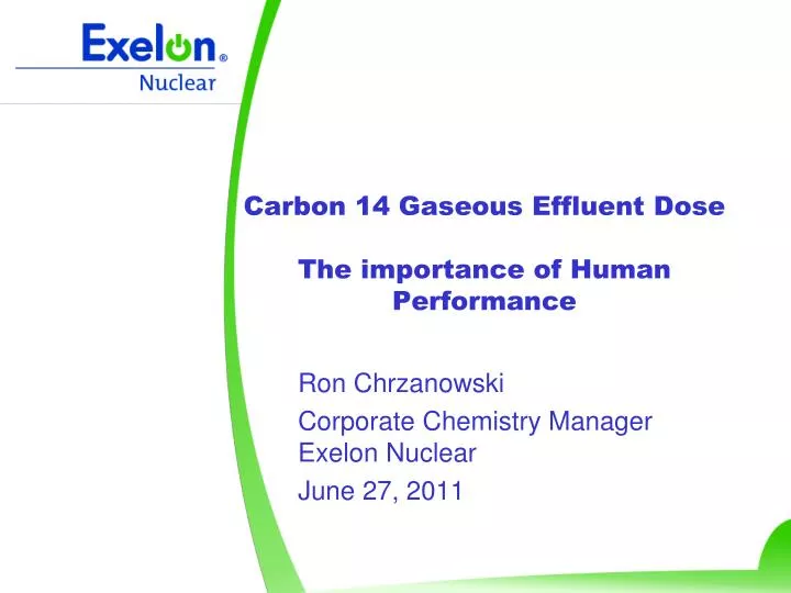carbon 14 gaseous effluent dose the importance of human performance