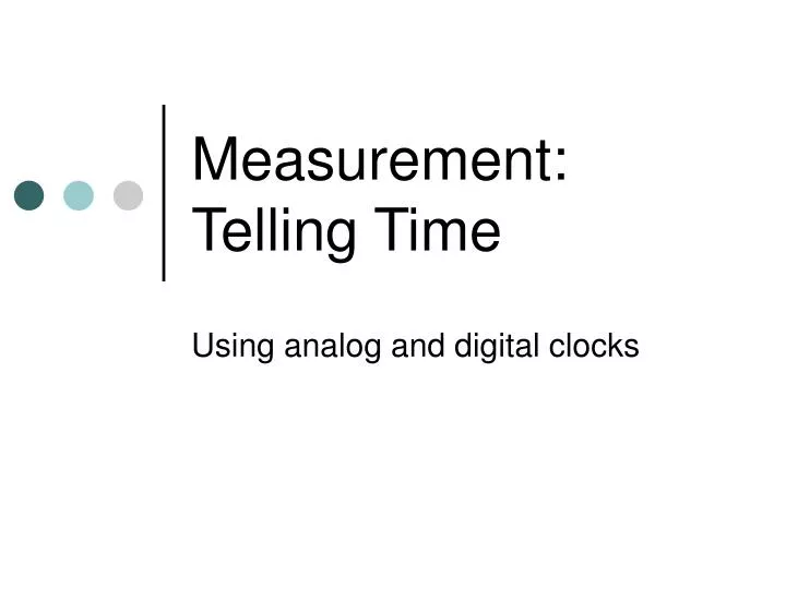 measurement telling time