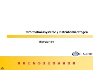 Informationssysteme / Datenbankabfragen