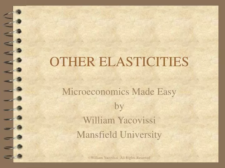 other elasticities