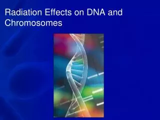 Radiation Effects on DNA and Chromosomes