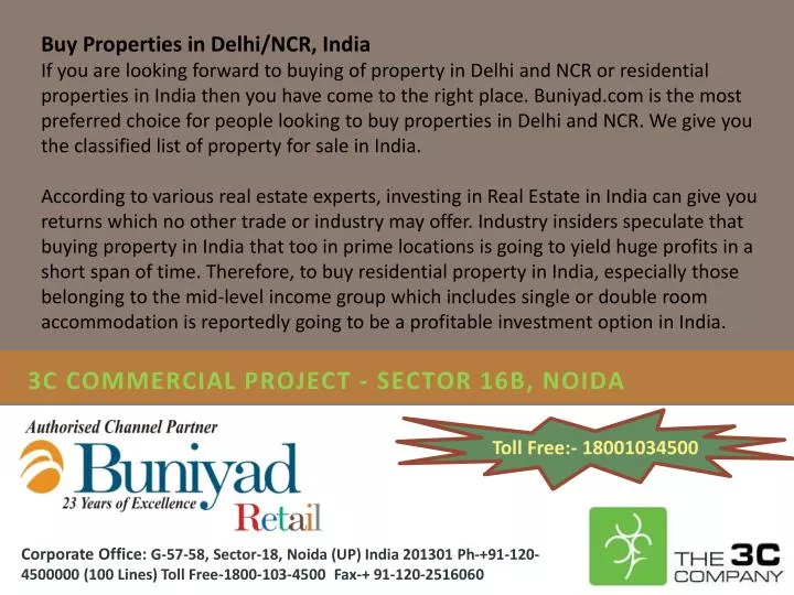 3c commercial project sector 16b noida