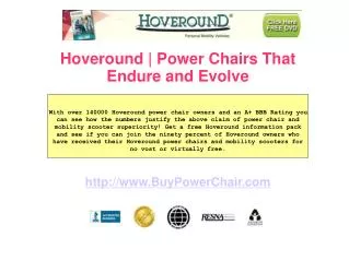 Hoveround Power Chair s - Highly Acclaimed for Good Reason