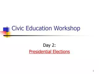 Civic Education Workshop