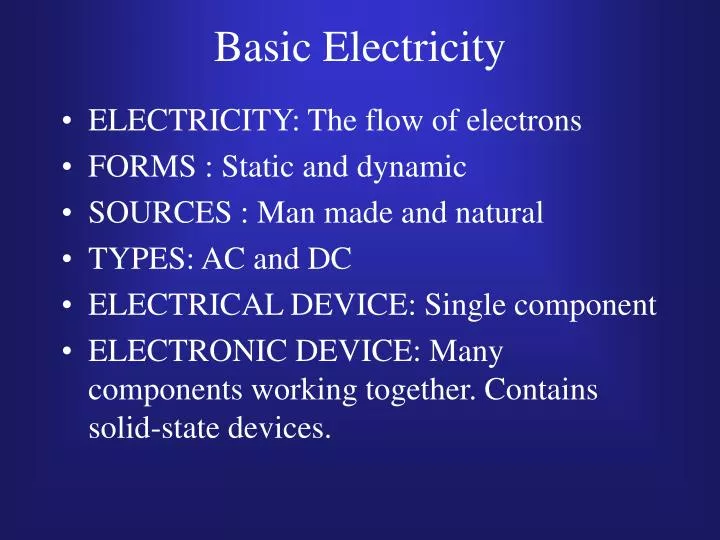 basic electricity