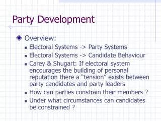 Party Development