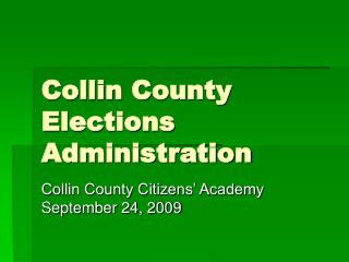 Collin County Elections Administration