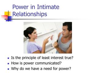 Power in Intimate Relationships