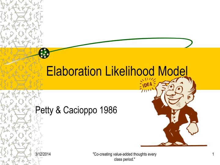 elaboration likelihood model