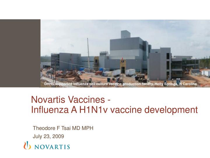 novartis vaccines influenza a h1n1v vaccine development