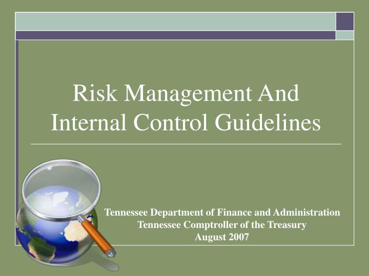 risk management and internal control guidelines