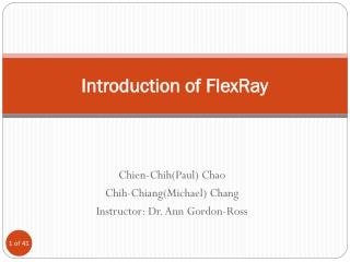 Introduction of FlexRay