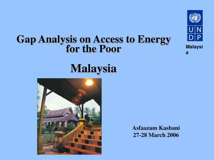 gap analysis on access to energy for the poor malaysia