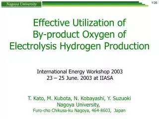 Effective Utilization of By-product Oxygen of Electrolysis Hydrogen Production