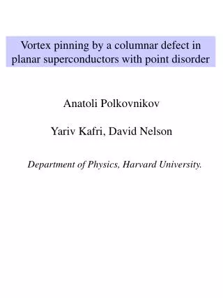 Vortex pinning by a columnar defect in planar superconductors with point disorder