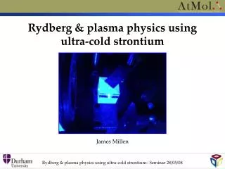 Rydberg &amp; plasma physics using ultra-cold strontium