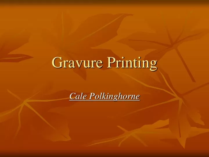 gravure printing
