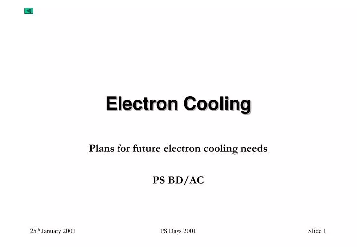 electron cooling