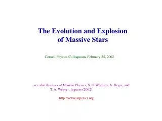 The Evolution and Explosion of Massive Stars