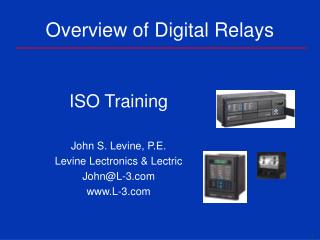 Overview of Digital Relays