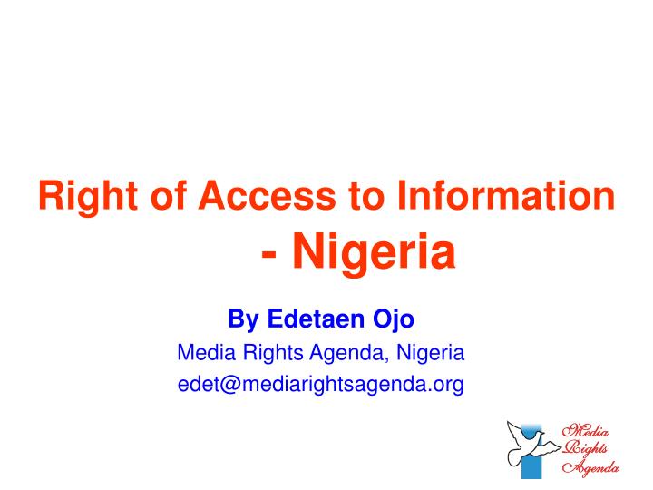 right of access to information nigeria