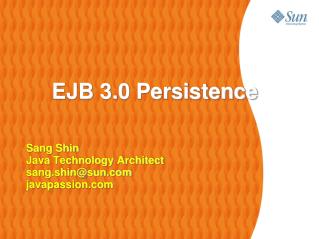 EJB 3.0 Persistence