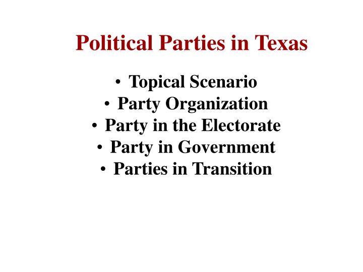 political parties in texas