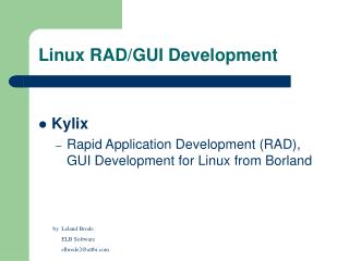 Linux RAD/GUI Development