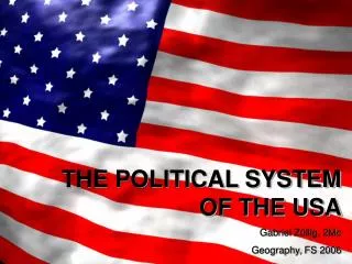 THE POLITICAL SYSTEM OF THE USA