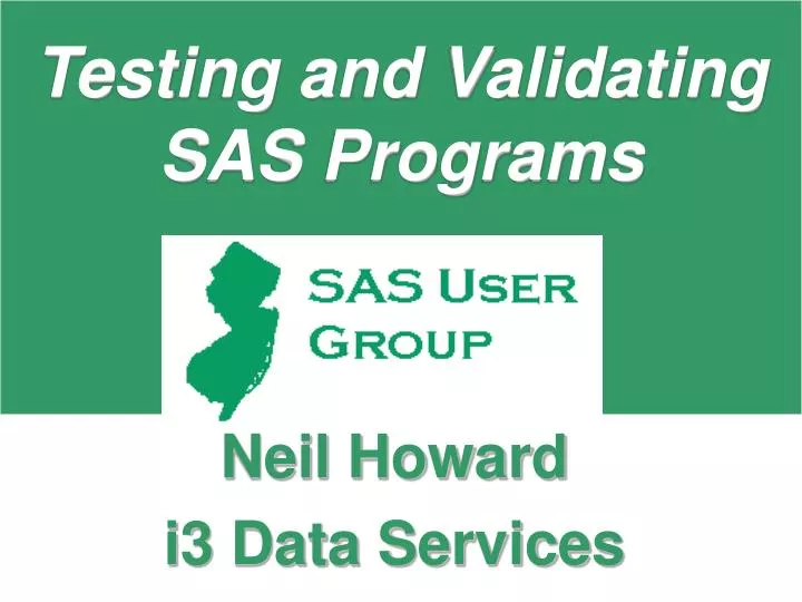 testing and validating sas programs