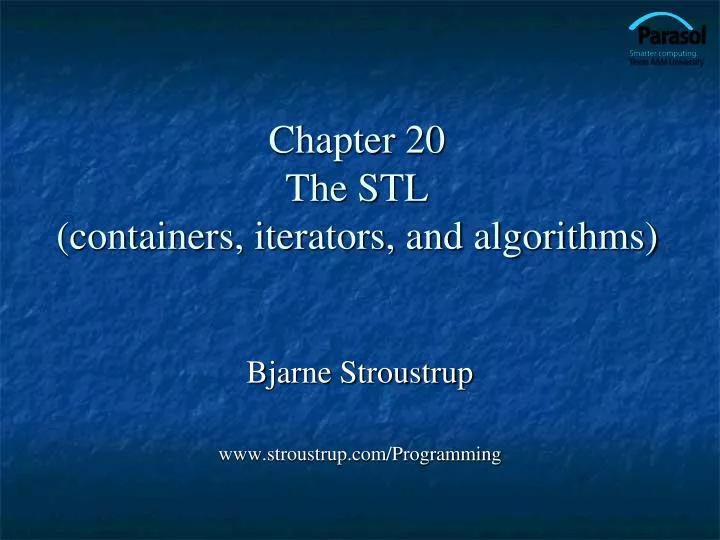 chapter 20 the stl containers iterators and algorithms