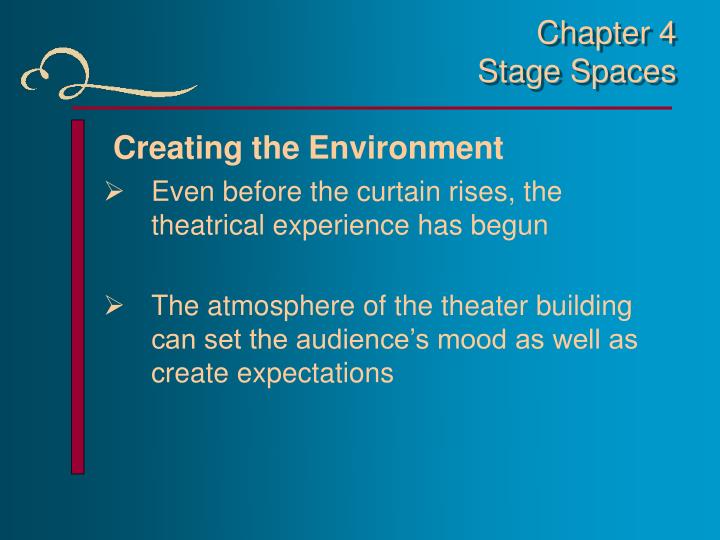 chapter 4 stage spaces